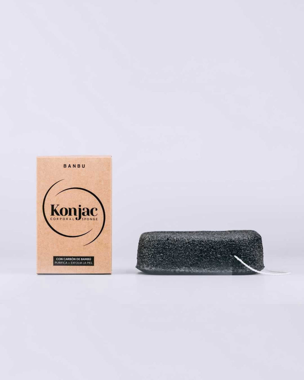 Esponja Konjac Corporal Piel Grasa con Carbón