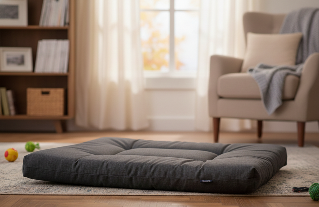 Colchoneta talla grande 95x75 Edgar Sand comodidad y bienestar en formato XL + Comedero Nobleza Gratis