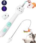 🐱 Juguete Interactivo para Gatos Nobleza – Varita con Pluma y Luz LED