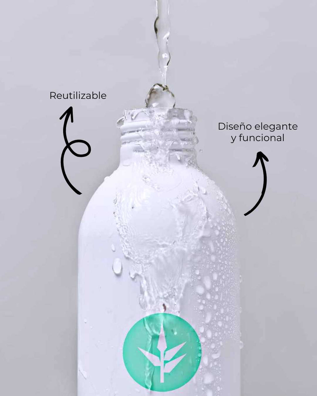 Botella para Gel en Polvo (ducha o peinado)