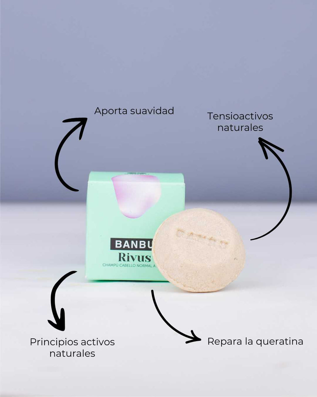 Champú Sólido ECO Hidratante Cabello Normal y Seco RIVUS