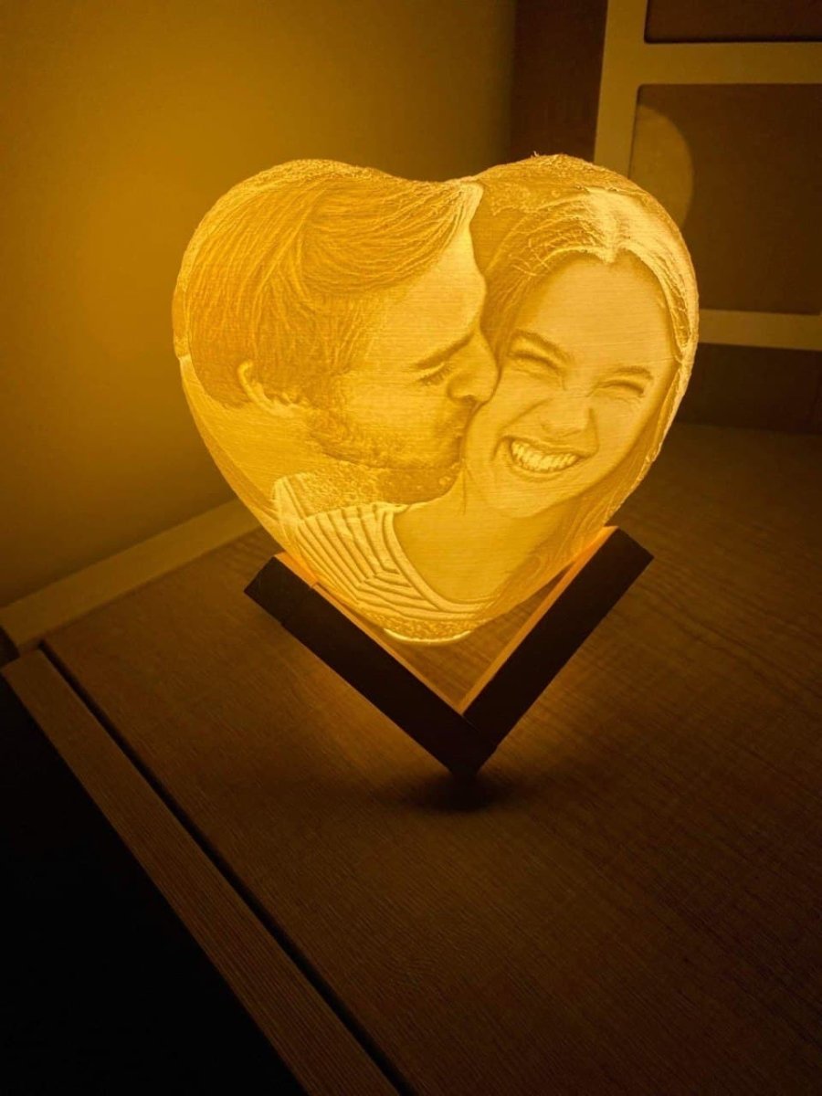 LÁMPARA CORAZÓN 3D PERSONALIZADA EN 16 COLORES BATERÍA
