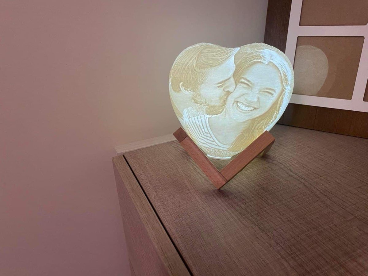 LÁMPARA CORAZÓN 3D PERSONALIZADA EN 16 COLORES BATERÍA