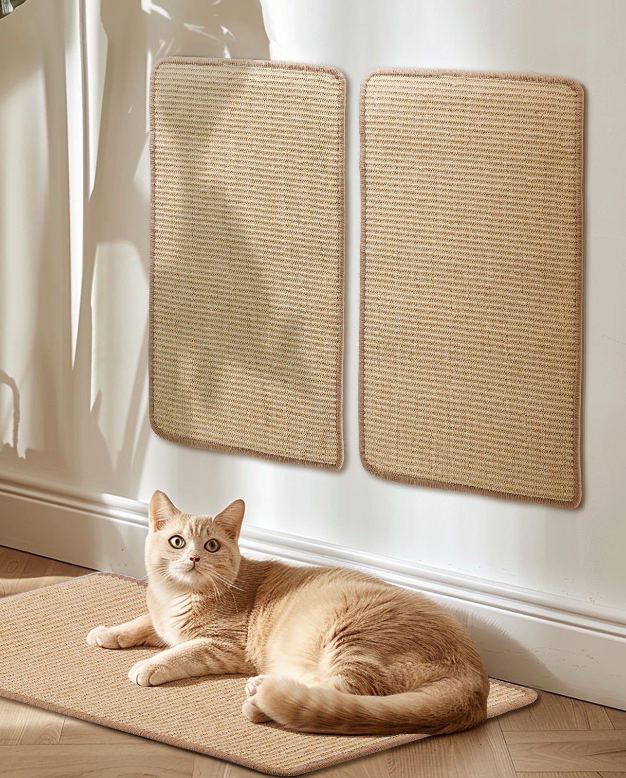 🐾 Nobleza – Alfombra Rascadora para Gatos de Sisal Natural (Pack de 2)