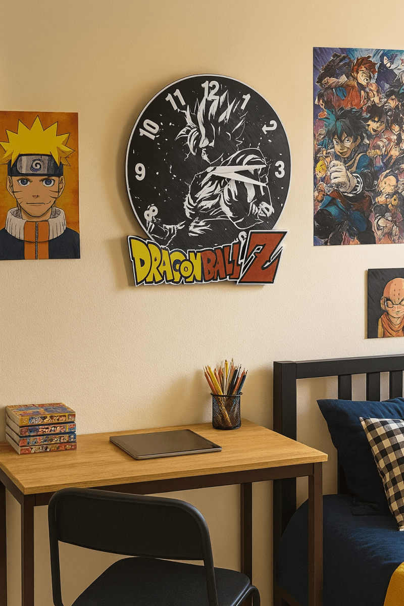 Reloj de pared estilo bola de dragón – Decoración personalizada 24 cm